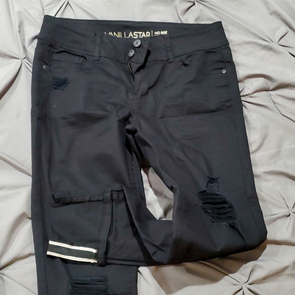 Vanilla Star mid rise black jeans